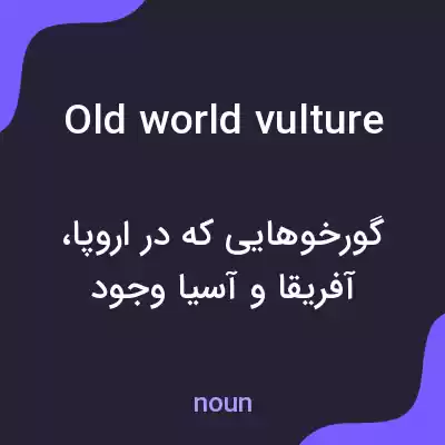 معنی old world vulture به فارسی معنی old world vulture به فارسی