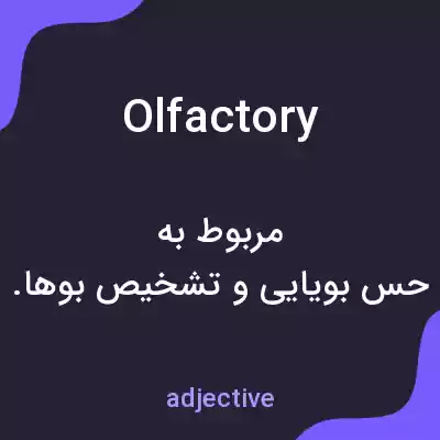 معنی olfactory به فارسی معنی olfactory به فارسی