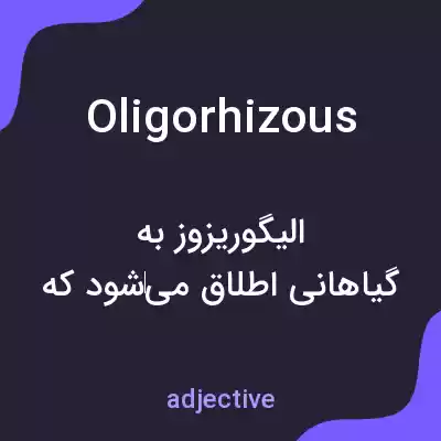 معنی oligorhizous به فارسی معنی oligorhizous به فارسی