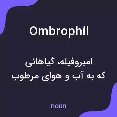معنی ombrophil به فارسی معنی ombrophil به فارسی