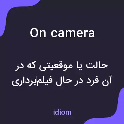 معنی on camera به فارسی معنی on camera به فارسی