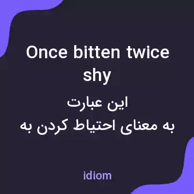 معنی once bitten twice shy به فارسی معنی once bitten twice shy به فارسی