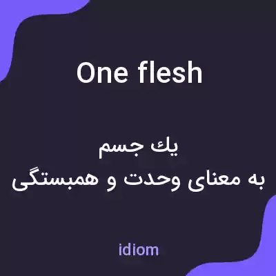 معنی one flesh به فارسی معنی one flesh به فارسی