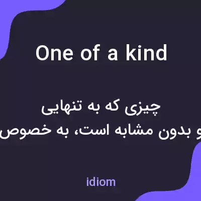 معنی one of a kind به فارسی معنی one of a kind به فارسی