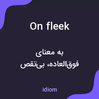 معنی on fleek به فارسی معنی on fleek به فارسی