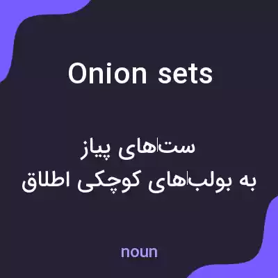 معنی onion sets به فارسی معنی onion sets به فارسی