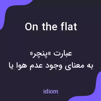 معنی on the flat به فارسی معنی on the flat به فارسی