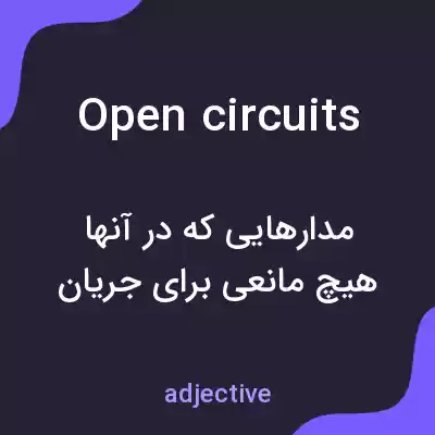 معنی open circuits به فارسی معنی open circuits به فارسی