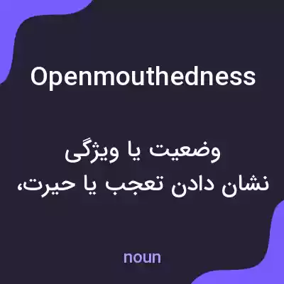 معنی openmouthedness به فارسی معنی openmouthedness به فارسی