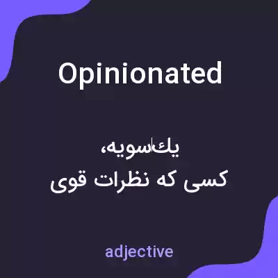 معنی opinionated به فارسی معنی opinionated به فارسی