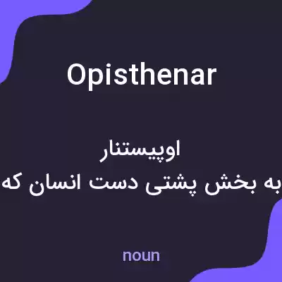 معنی opisthenar به فارسی معنی opisthenar به فارسی