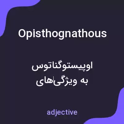 معنی opisthognathous به فارسی