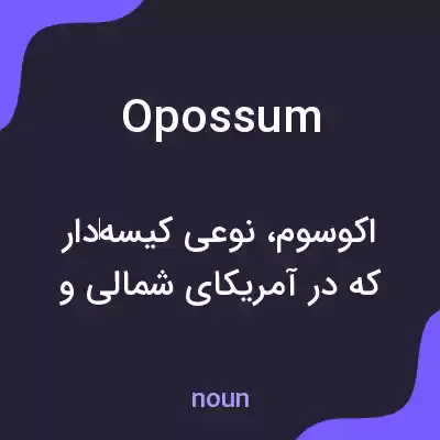 معنی opossum به فارسی معنی opossum به فارسی