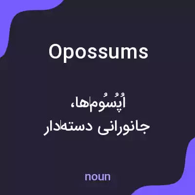 معنی opossums به فارسی معنی opossums به فارسی