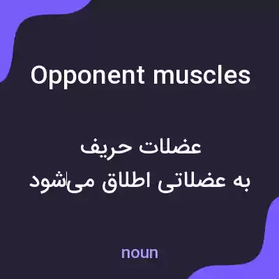 معنی opponent muscles به فارسی معنی opponent muscles به فارسی