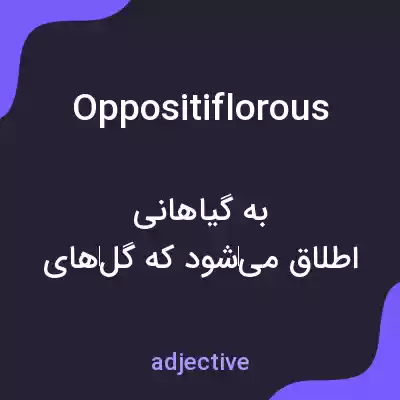معنی oppositiflorous به فارسی معنی oppositiflorous به فارسی