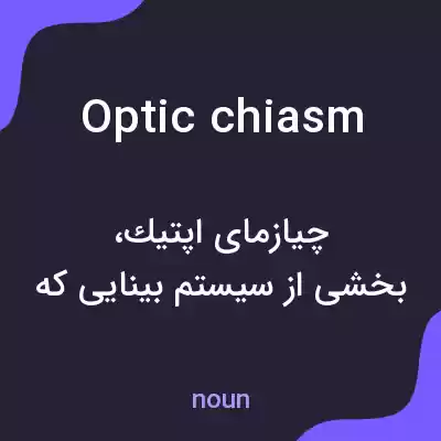 معنی optic chiasm به فارسی معنی optic chiasm به فارسی