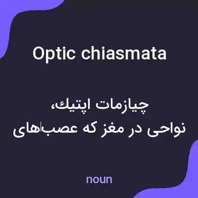 معنی optic chiasmata به فارسی