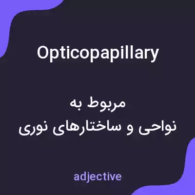 معنی opticopapillary به فارسی معنی opticopapillary به فارسی