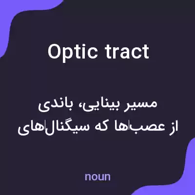 معنی optic tract به فارسی معنی optic tract به فارسی