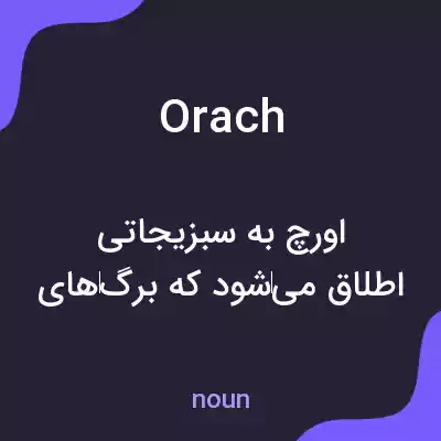 معنی orach به فارسی معنی orach به فارسی