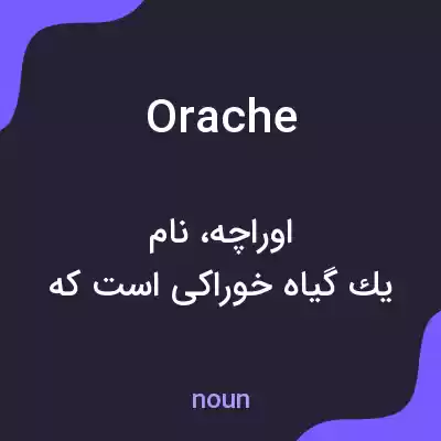 معنی orache به فارسی معنی orache به فارسی