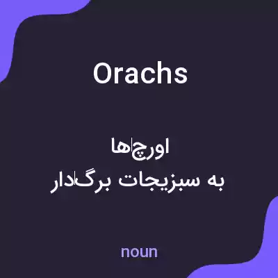 معنی orachs به فارسی معنی orachs به فارسی