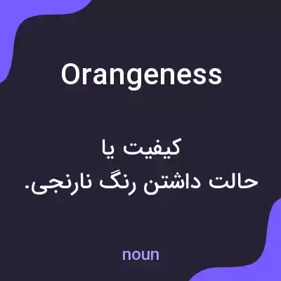 معنی orangeness به فارسی معنی orangeness به فارسی