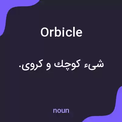 معنی orbicle به فارسی معنی orbicle به فارسی