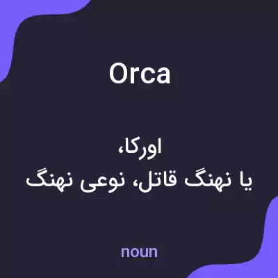 معنی orca به فارسی معنی orca به فارسی