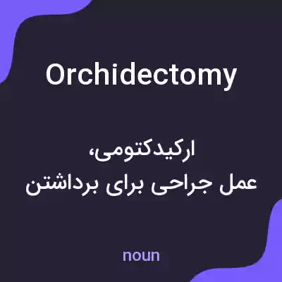 معنی orchidectomy به فارسی معنی orchidectomy به فارسی