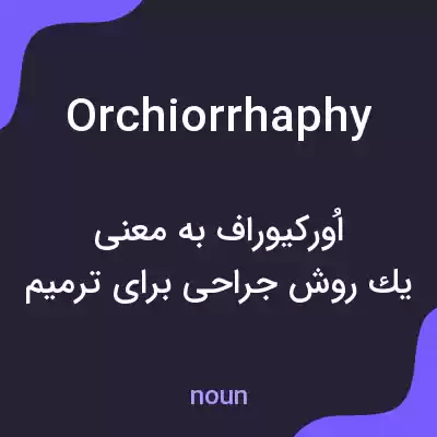 معنی orchiorrhaphy به فارسی معنی orchiorrhaphy به فارسی