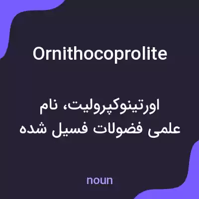 معنی ornithocoprolite به فارسی معنی ornithocoprolite به فارسی