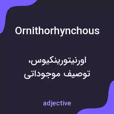 معنی ornithorhynchous به فارسی معنی ornithorhynchous به فارسی