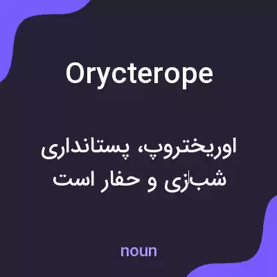 معنی orycterope به فارسی معنی orycterope به فارسی