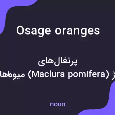 معنی osage oranges به فارسی معنی osage oranges به فارسی