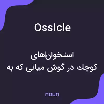 معنی ossicle به فارسی معنی ossicle به فارسی