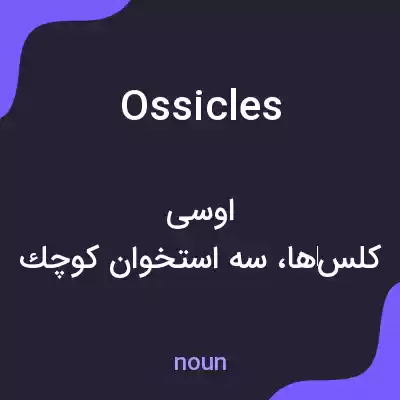 معنی ossicles به فارسی معنی ossicles به فارسی