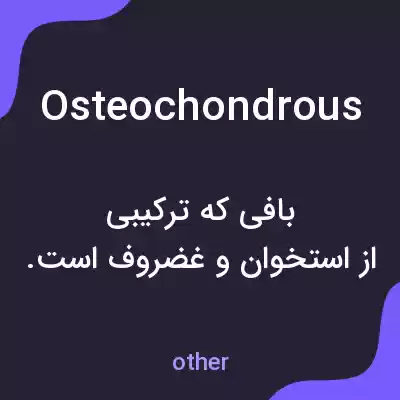 معنی osteochondrous به فارسی معنی osteochondrous به فارسی