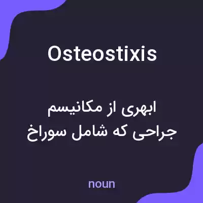 معنی osteostixis به فارسی معنی osteostixis به فارسی