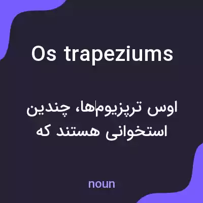 معنی os trapeziums به فارسی معنی os trapeziums به فارسی