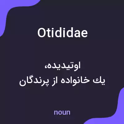 معنی otididae به فارسی معنی otididae به فارسی