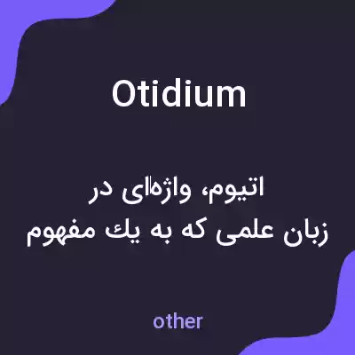 معنی otidium به فارسی معنی otidium به فارسی