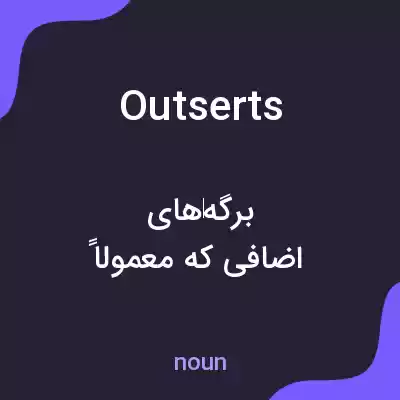 معنی outserts به فارسی معنی outserts به فارسی