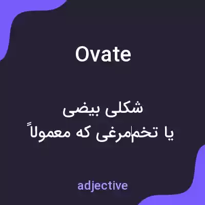 معنی ovate به فارسی