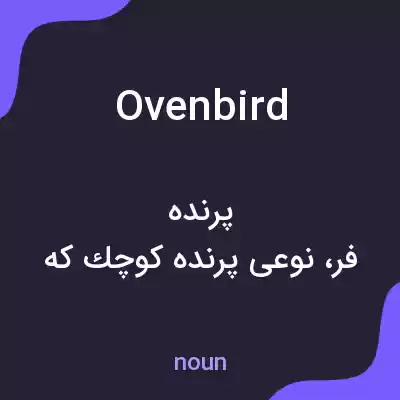 معنی ovenbird به فارسی