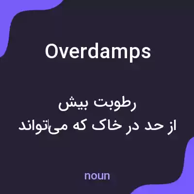 معنی overdamps به فارسی