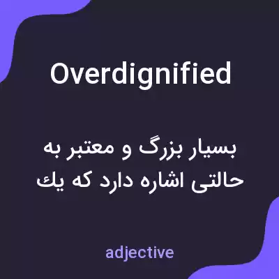 معنی overdignified به فارسی معنی overdignified به فارسی