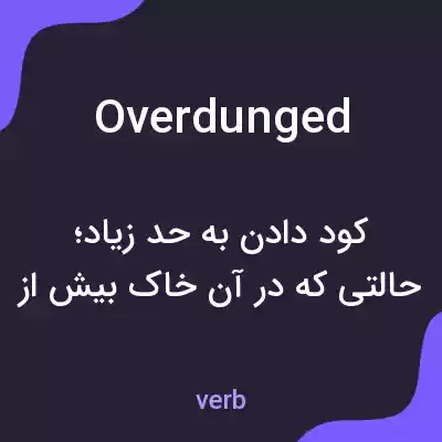 معنی overdunged به فارسی معنی overdunged به فارسی