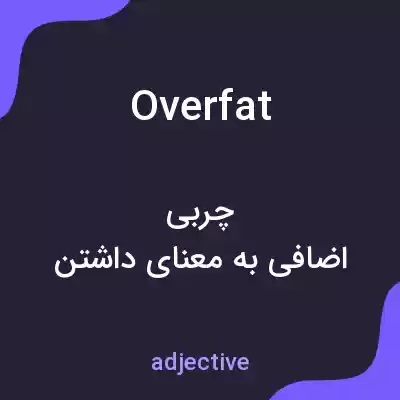 معنی overfat به فارسی